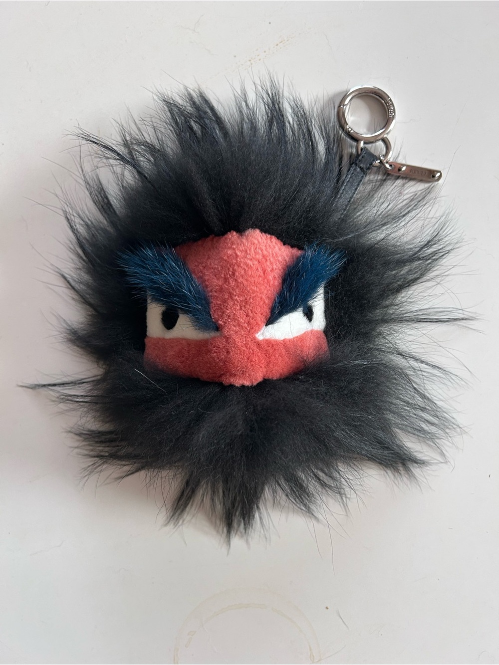 Fendi Dragoo Bag Bug Charm Genuine Rabbit Mink Fox Fur